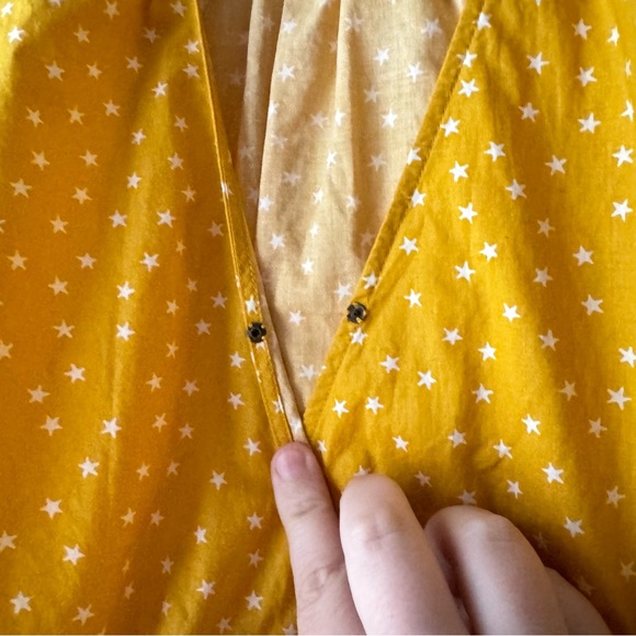 Madewell | Mustard Yellow Star Scatter Wrap Top - Picture 7 of 11